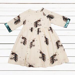 NWOT Pink Chicken Unicorn Dress Size 6y